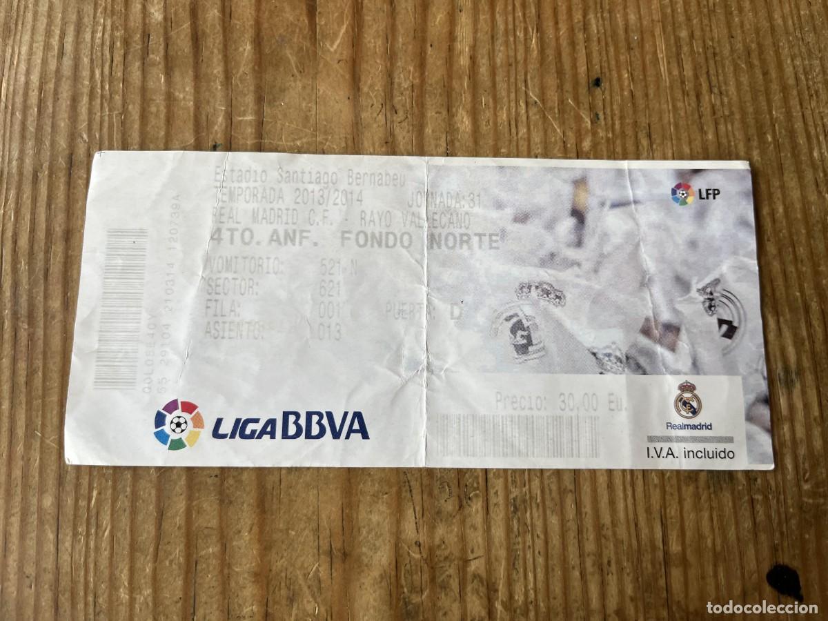 Coleccionismo deportivo: R31792 ENTRADA TICKET FUTBOL REAL MADRID 5-0 RAYO VALLECANO LIGA TEMPORADA 2013 2014