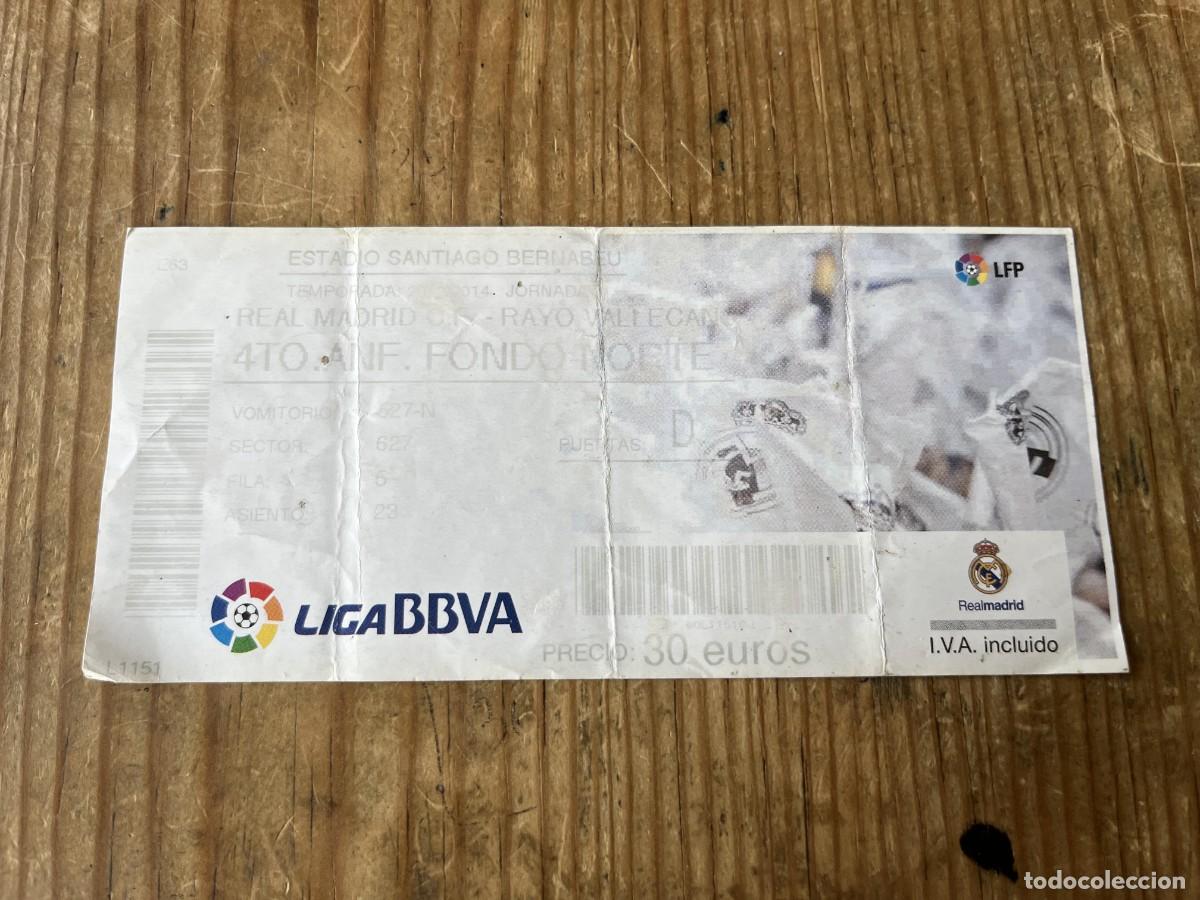 Coleccionismo deportivo: R31793 ENTRADA TICKET FUTBOL REAL MADRID 5-0 RAYO VALLECANO LIGA TEMPORADA 2013 2014