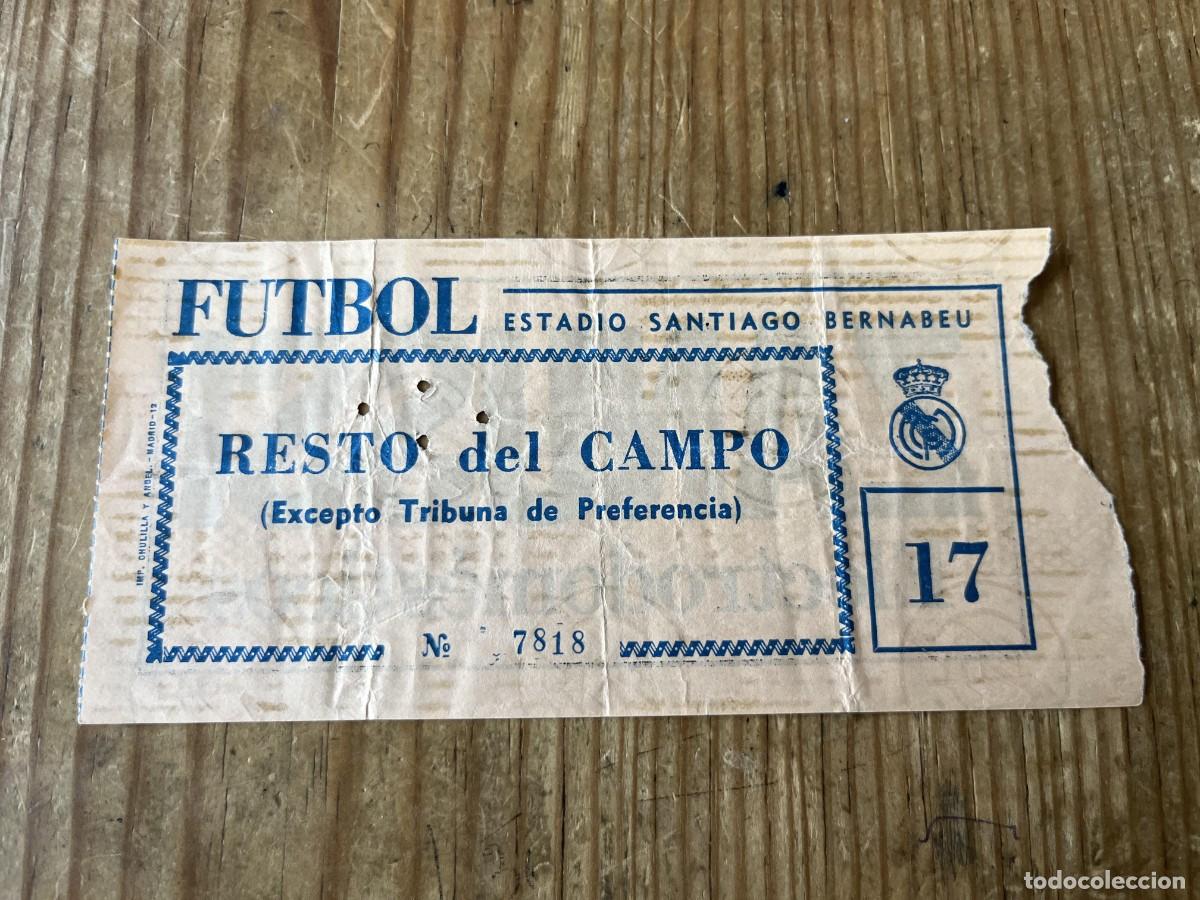 Coleccionismo deportivo: R31795 ENTRADA TICKET FUTBOL REAL MADRID ESTADIO SANTIAGO BERNABEU PUBLICIDAD ZANUSSI