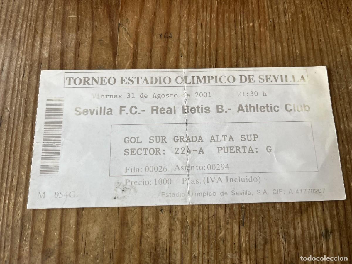 Coleccionismo deportivo: R31810 ENTRADA TICKET FUTBOL TORNEO ESTADIO OLIMPICO DE SEVILLA 2001 SEVILLA BETIS ATHLETIC BILBAO