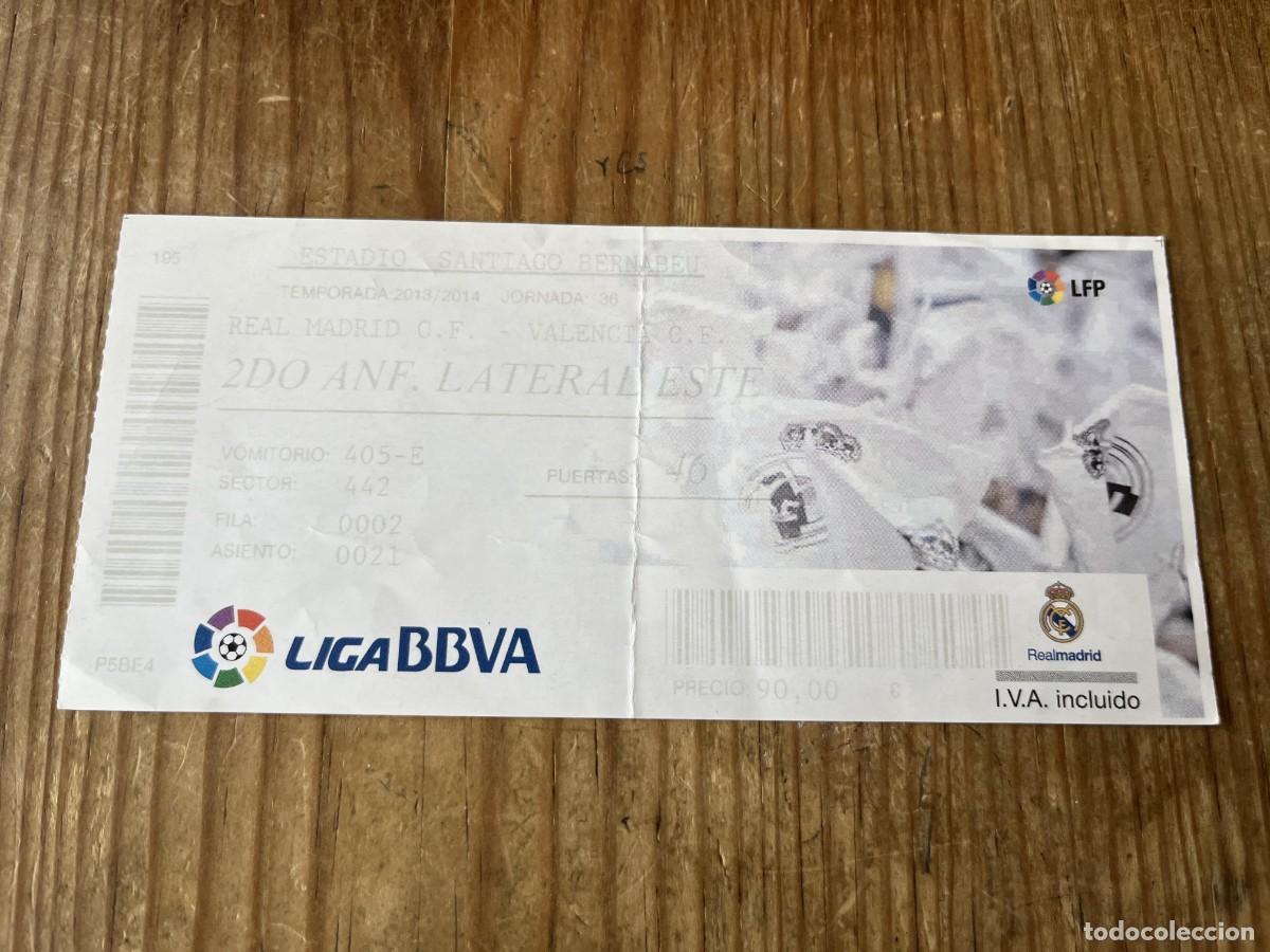 Coleccionismo deportivo: R31813 ENTRADA TICKET REAL MADRID VALENCIA LIGA TEMPORADA 2013 2014 GOLAZO CRISTIANO RONALDO