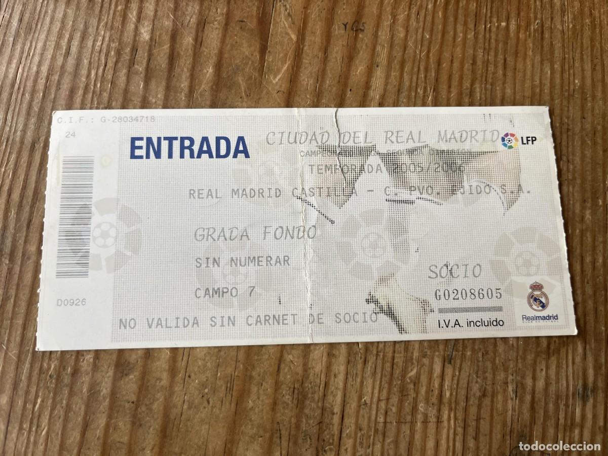 Coleccionismo deportivo: R31818 ENTRADA TICKET FUTBOL REAL MADRID CASTILLA 2-0 POLIDEPORTIVO EJIDO LIGA TEMPORADA 2005 2006