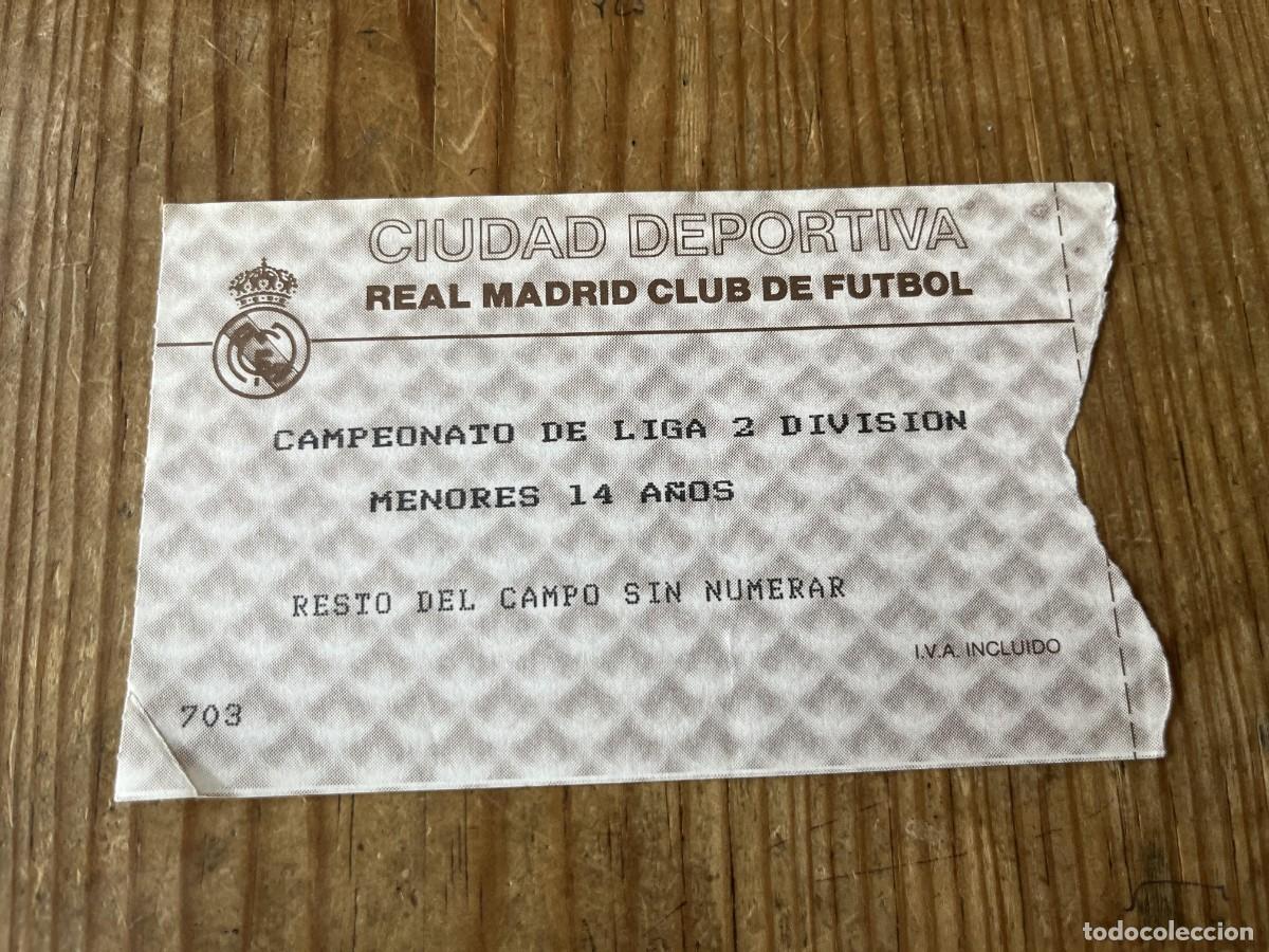 Coleccionismo deportivo: R31819 ENTRADA TICKET FUTBOL REAL MADRID CASTILLA CIUDAD DEPORTIVA A&Ntilde;OS 90