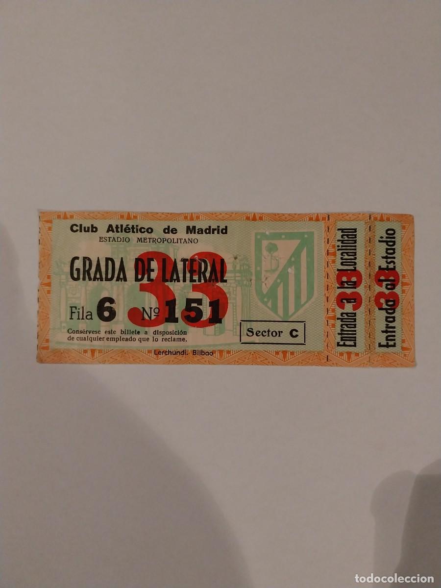 Coleccionismo deportivo: Entrada futbol antigua Estadio Metropolitano