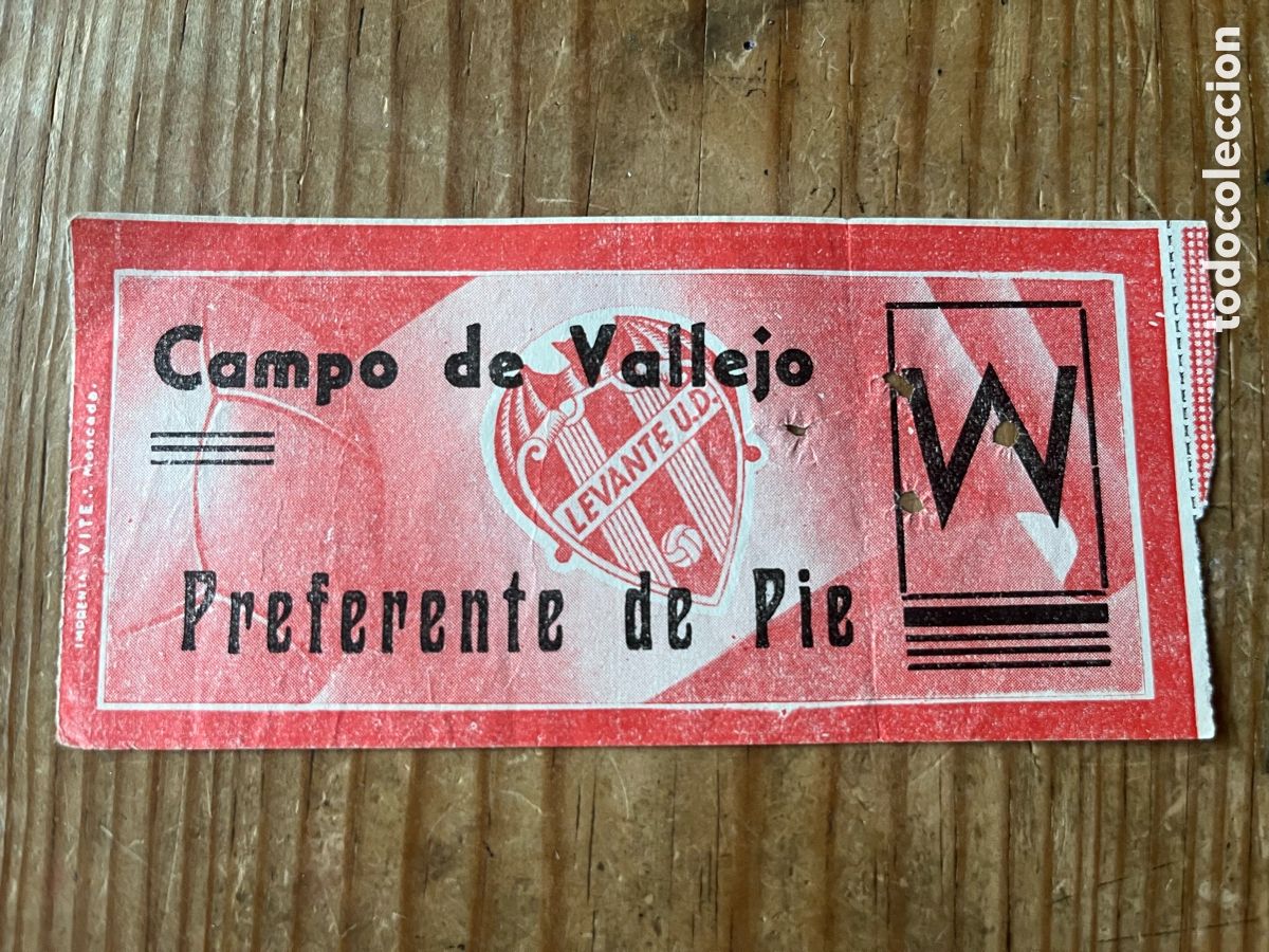 Coleccionismo deportivo: R31861 ENTRADA FUTBOL LEVANTE 2-1 DEPORTIVO CORU&Ntilde;A ASCENSO A PRIMERA (2-6-1963) CAMPO DE VALLEJO