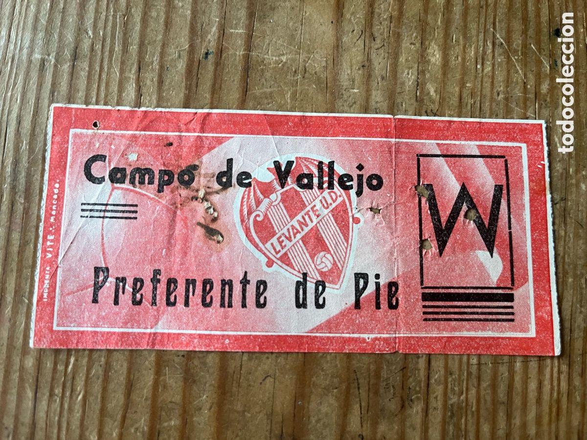 Coleccionismo deportivo: R31863 ENTRADA FUTBOL LEVANTE 2-1 DEPORTIVO CORU&Ntilde;A ASCENSO A PRIMERA (2-6-1963) CAMPO DE VALLEJO