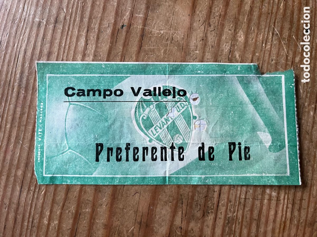 Coleccionismo deportivo: R31864 ENTRADA TICKET FUTBOL LEVANTE 1-0 ATLETICO CEUTA (6-3-1966) PRIMER GOL BALLESTER