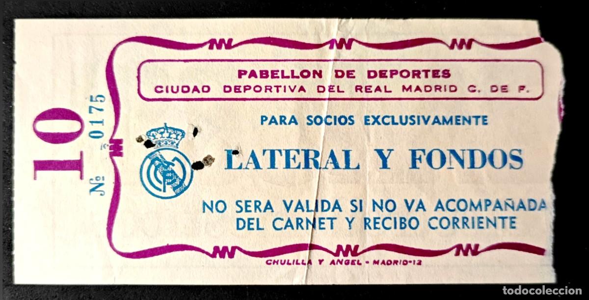 Coleccionismo deportivo: Entrada Baloncesto Real Madrid Pabellon de Deportes Ciudad Deportiva Socios A&ntilde;os 80
