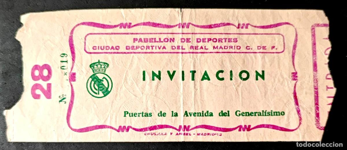 Coleccionismo deportivo: Entrada INVITACION Baloncesto Real Madrid Pabellon de Deportes Ciudad Deportiva