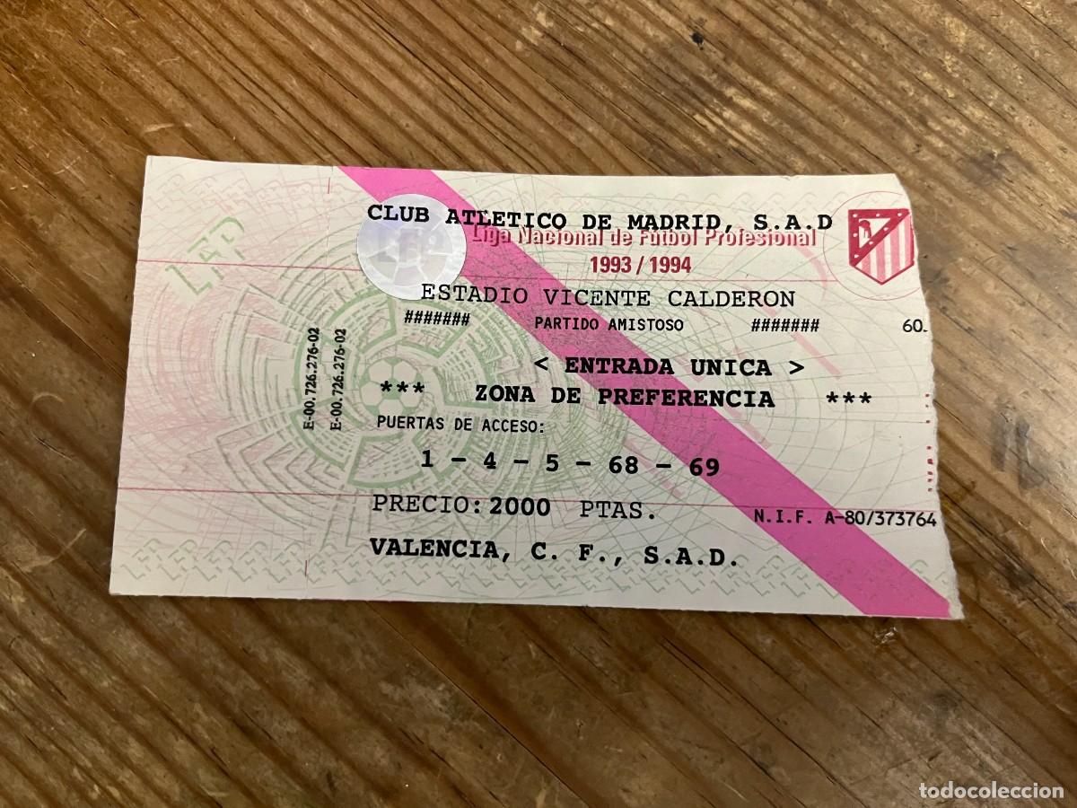 Coleccionismo deportivo: R31873 ENTRADA TICKET TROFEO FORTA TELEVISIONES AUTONOMICAS ATLETICO MADRID 4-2 VALENCIA (22-5-1994)