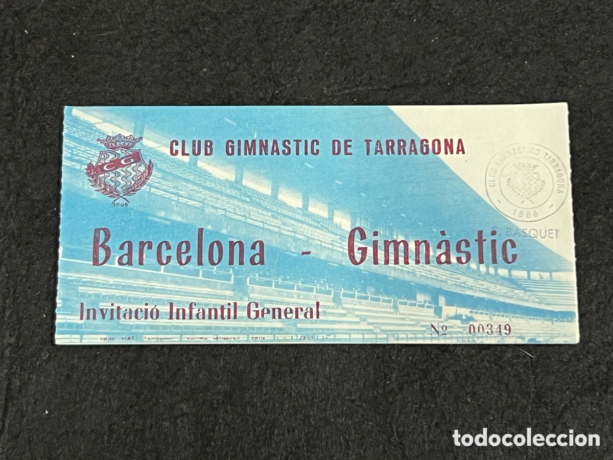 Coleccionismo deportivo: ENTRADA FC BARCELONA CLUB GIMN&Agrave;STIC TARRAGONA