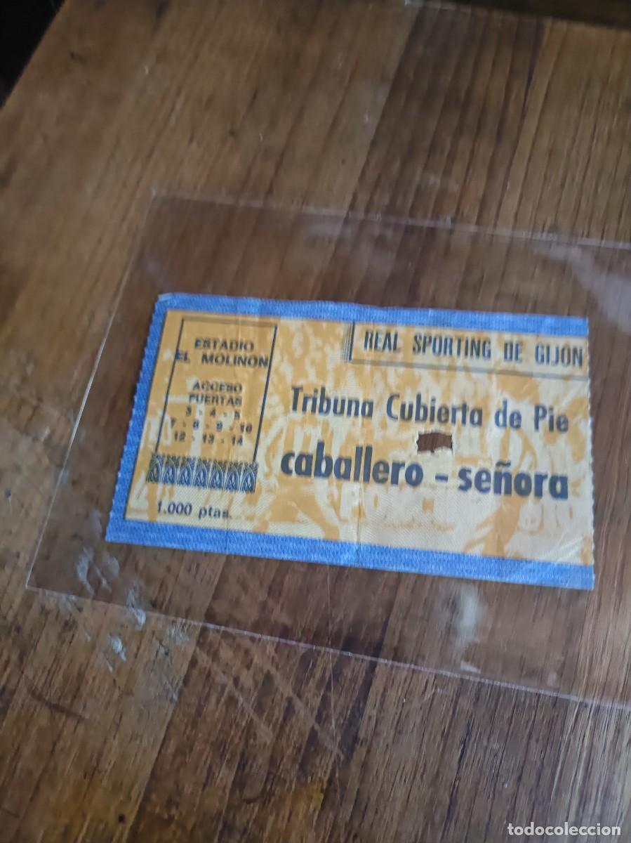 Coleccionismo deportivo: ENTRADA TICKET SPORTING DE GIJ&Oacute;N 1000 PTS ESTADIO MOLINON