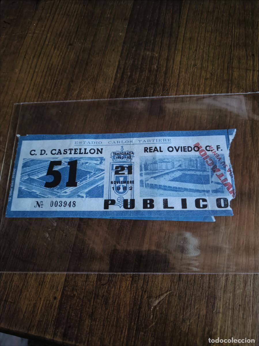 Colecionismo desportivo: ENTRADA TICKET F&Uacute;TBOL ESTADIO CARLOS TARTIERE C.R MURCIA REAL OVIEDO C.F 1982 -83