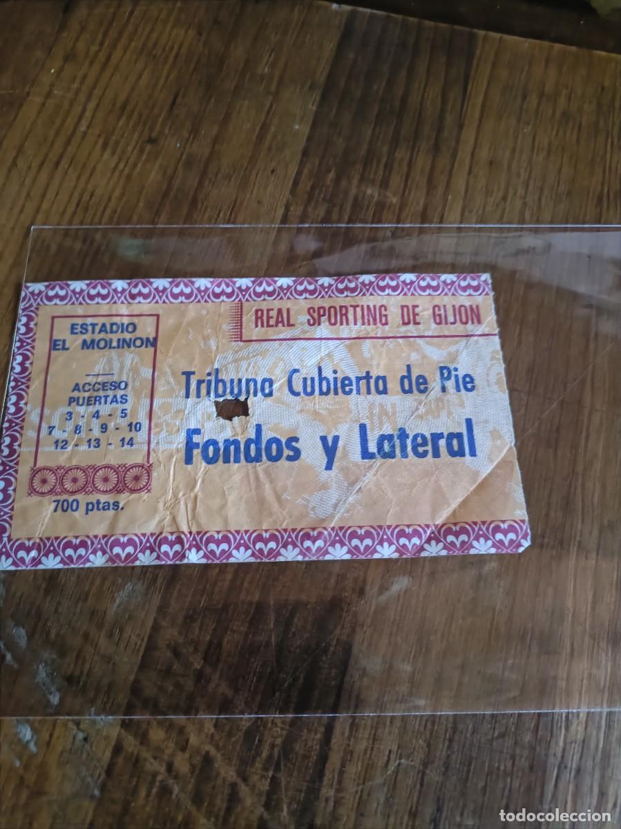 Coleccionismo deportivo: ENTRADA TICKET F&Uacute;TBOL SPORTING DE GIJ&Oacute;N ESTADIO EL MOLINON 700 PTS