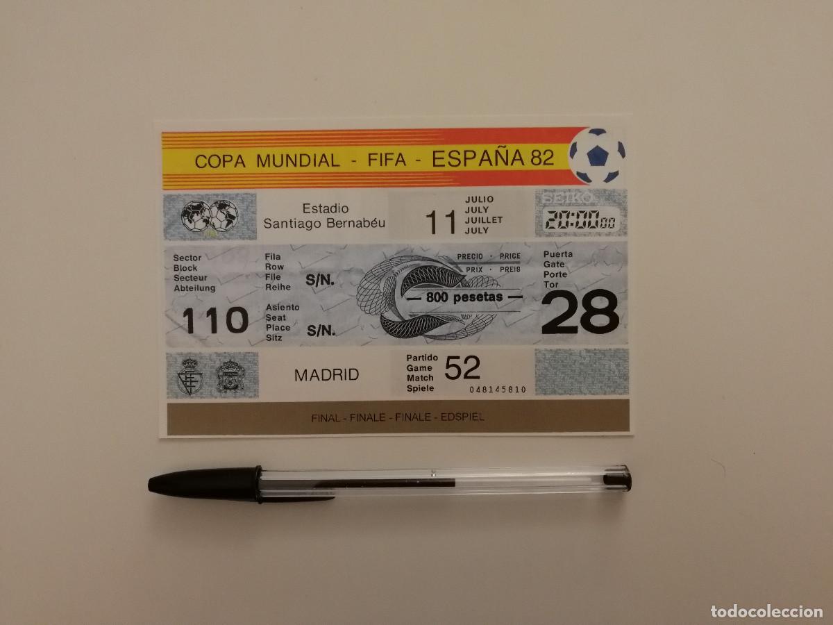 Coleccionismo deportivo: ENTRADA REPRODUCCION - COPA MUNDIAL FIFA - ESPA&Ntilde;A - 82 - ESTADIO SANTIAGO BERNABEU - FUTBOL