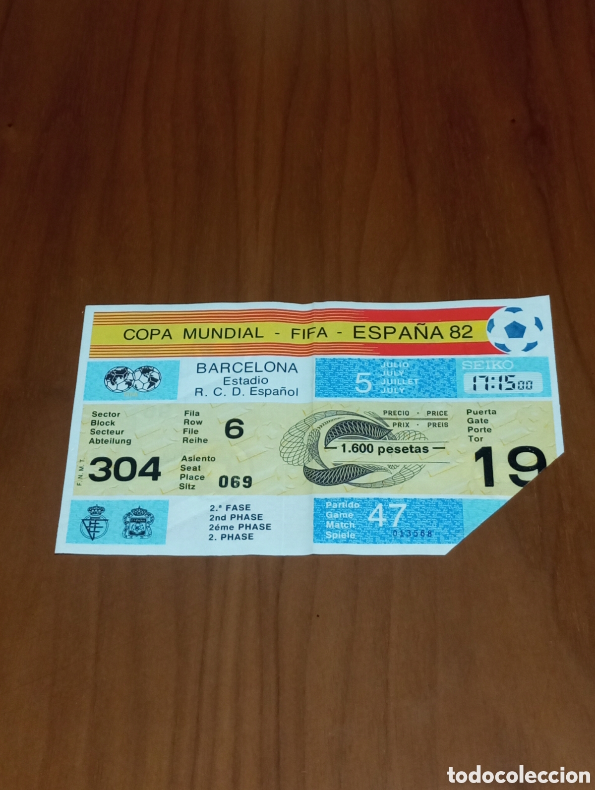 Coleccionismo deportivo: ENTRADA MUNDIAL ESPA&Ntilde;A 82 1982 WC ITALIA 3-2 BRASIL HAT TRICK PAOLO ROSSI