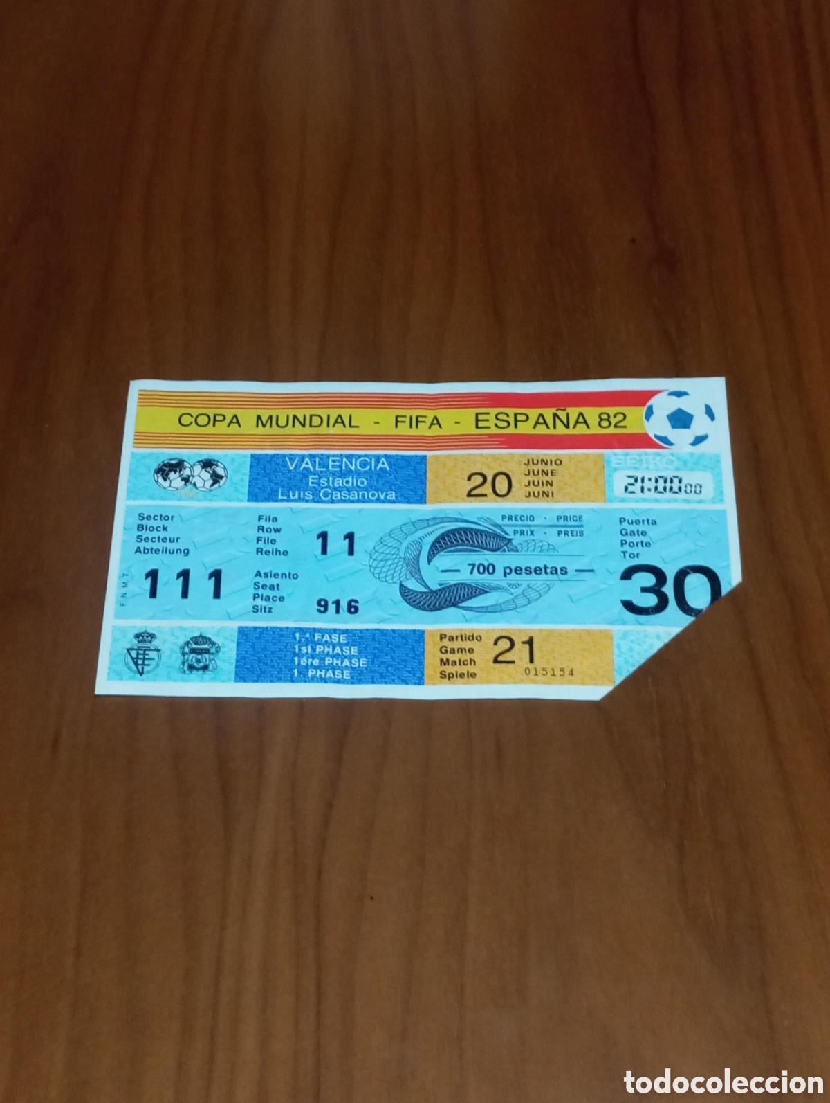 Coleccionismo deportivo: ENTRADA FUTBOL MUNDIAL ESPA&Ntilde;A YUGOSLAVIA
