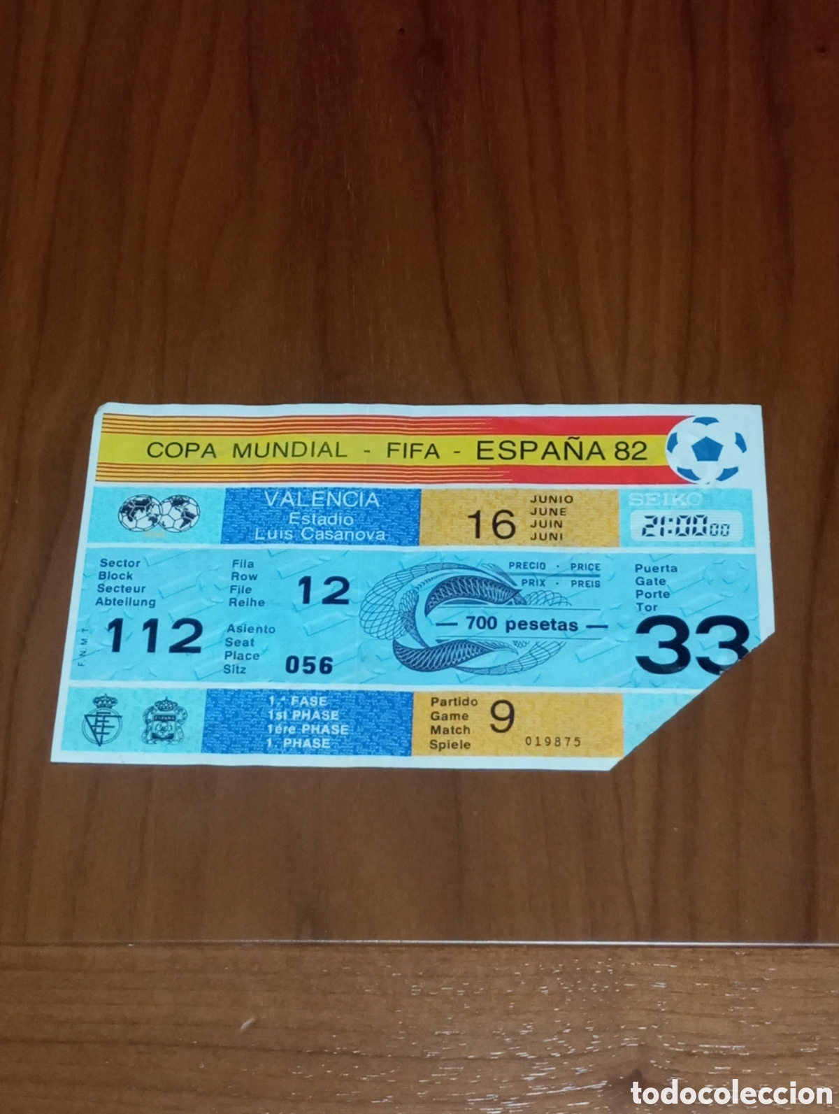 Coleccionismo deportivo: ENTRADA FUTBOL MUNDIAL 1982 WC 82 ESPA&Ntilde;A HONDURAS