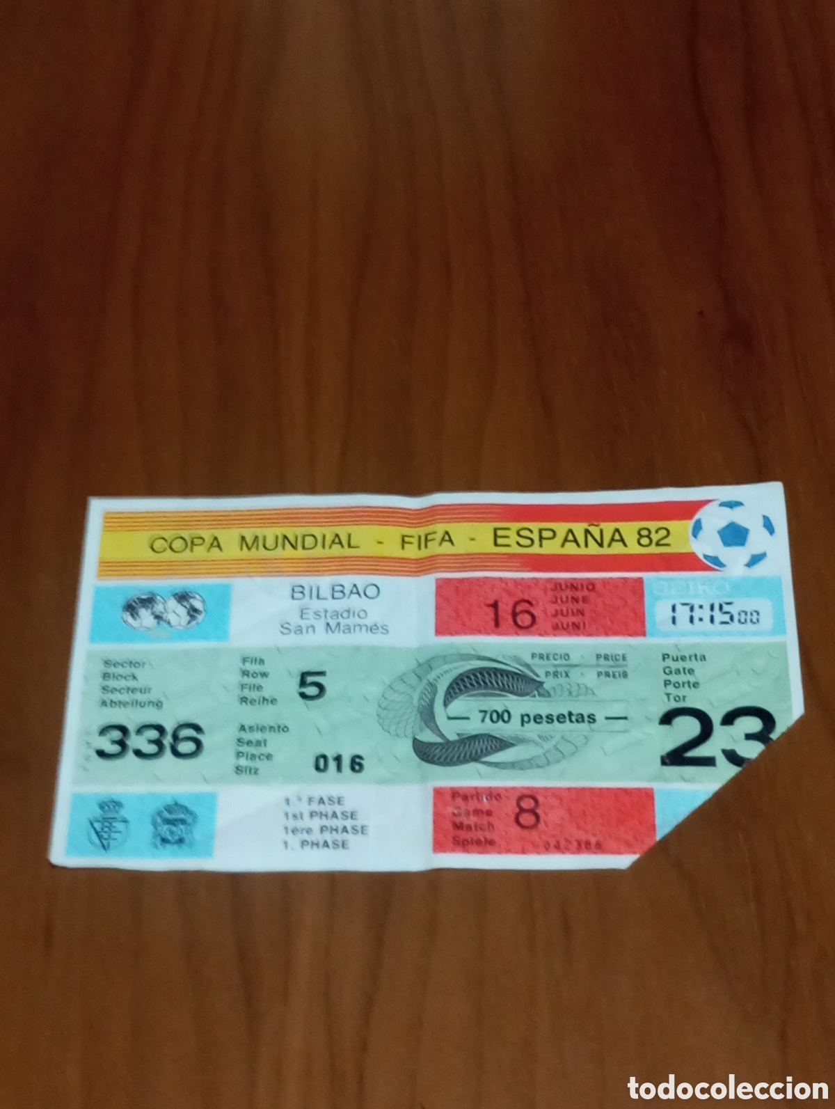 Coleccionismo deportivo: ENTRADA MUNDIAL FUTBOL ESPA&Ntilde;A 1982 FRANCIA INGLATERRA