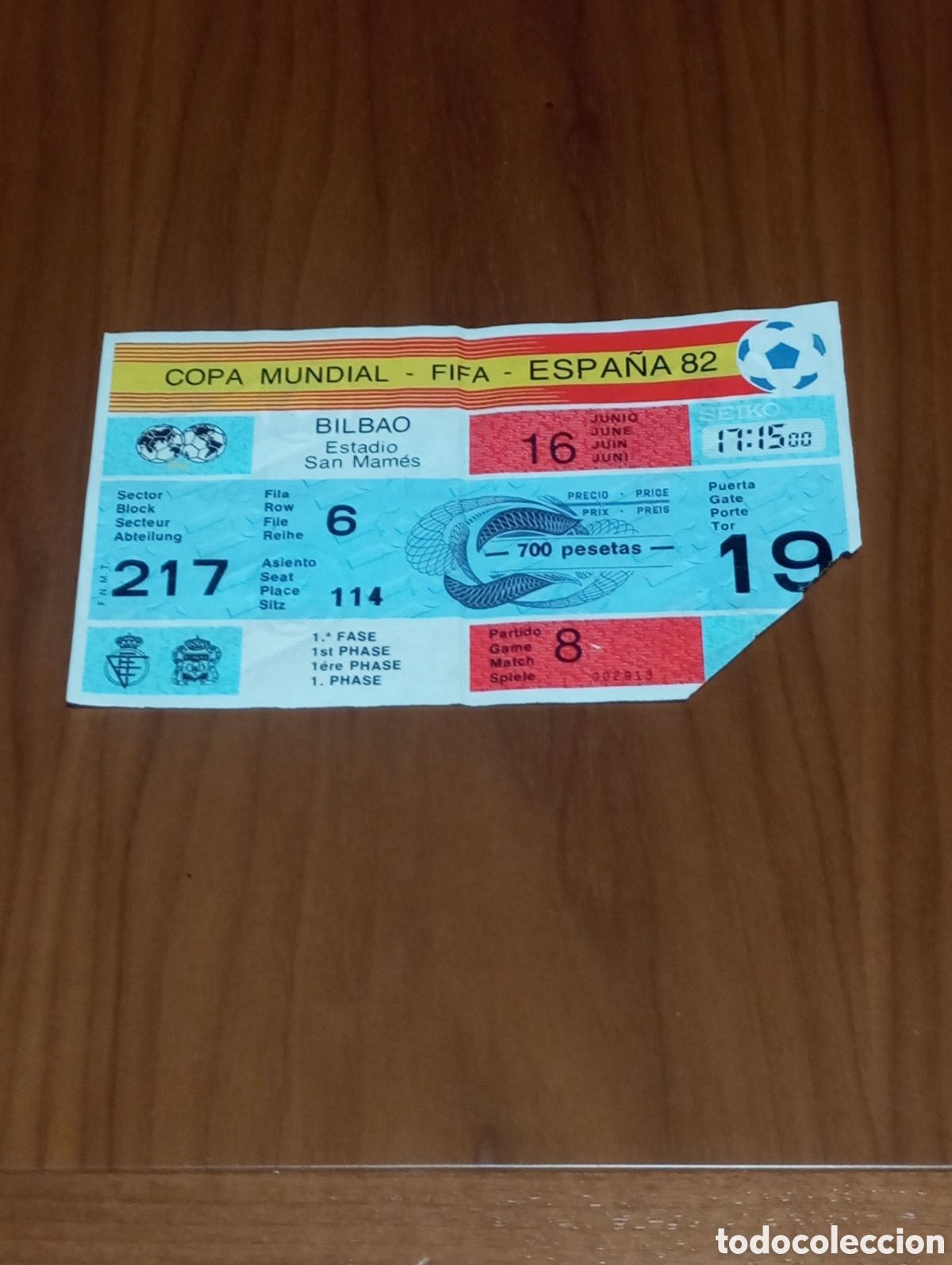 Sammelleidenschaft Sport: ENTRADA MUNDIAL FUTBOL ESPA&Ntilde;A 1982 FRANCIA INGLATERRA