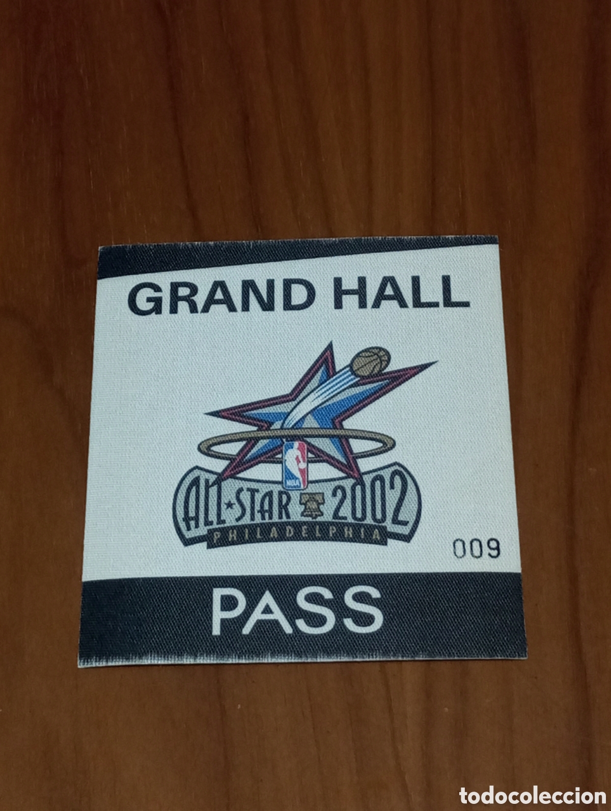 Coleccionismo deportivo: ENTRADA PASE GRAND HALL ALL STAR NBA PHILADELPHIA 2002 ADHESIVO SIN PEGAR