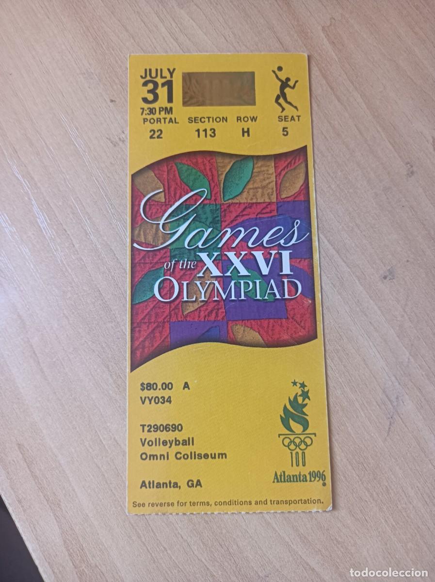Coleccionismo deportivo: Entrada Atlanta 96, Voleibol 31-7-96