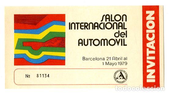 Coleccionismo deportivo: Entrada Sal&oacute;n Internacional del Automovil 1979, Barcelona - Automovil