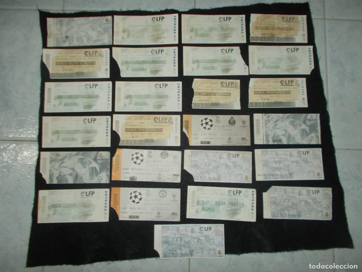 Coleccionismo deportivo: Lote de 25 ENTRADAS REAL MADRID Partido Futbol Santiago Bernabeu 1997-2002. Ver Fotos y Leer