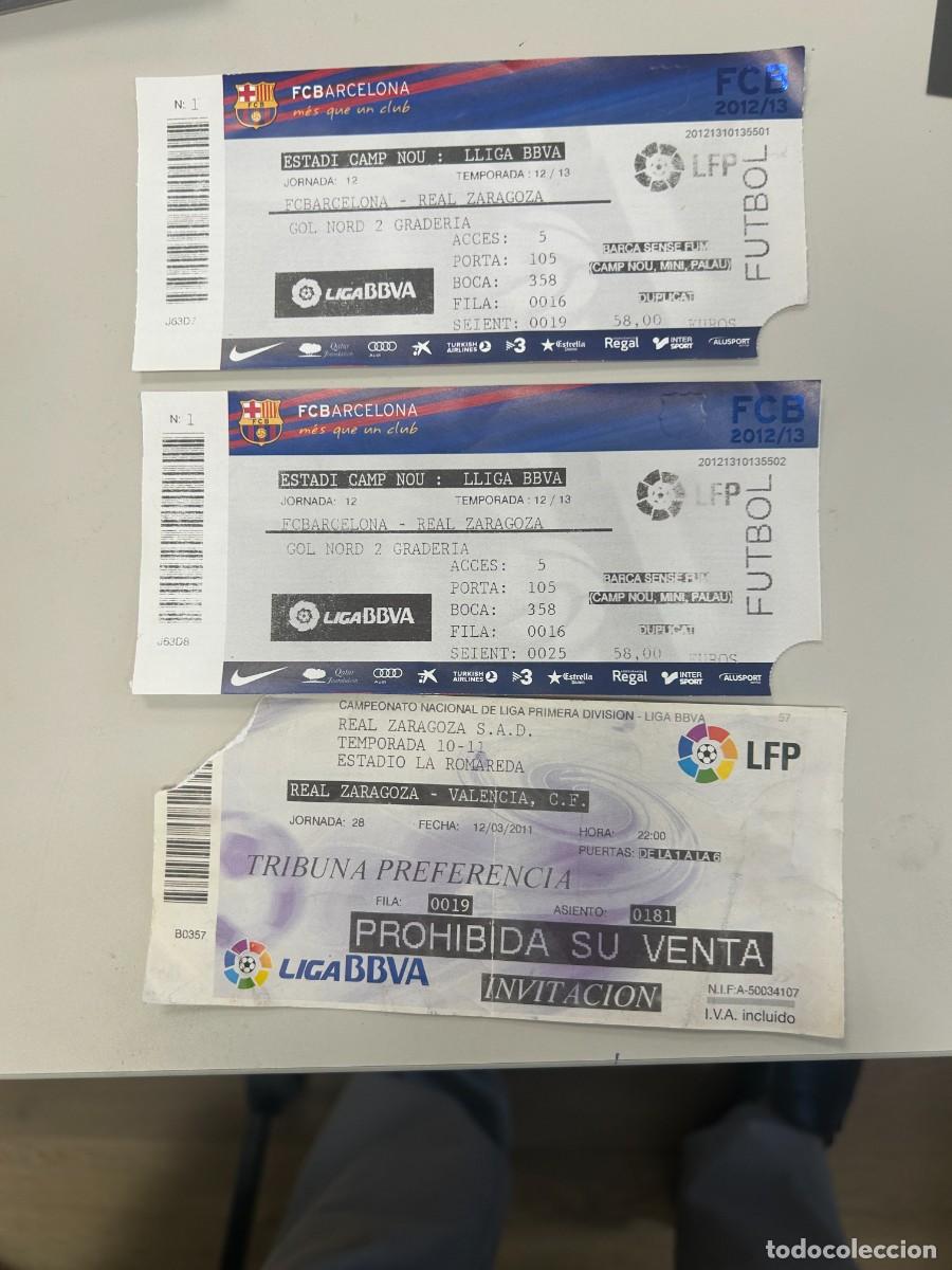 Coleccionismo deportivo: entrada futbol zaragoza valencia temporada 2010-2011 las de barcelona ya han sido vendidas