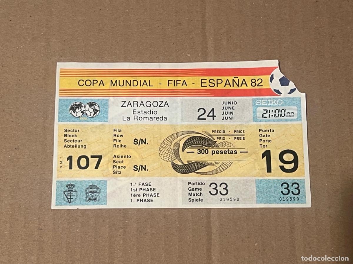 Collezionismo sportivo: entrada Futbol ROMAREDA SELECCI&Oacute;N ESPA&Ntilde;A 82 mundial partido 33
