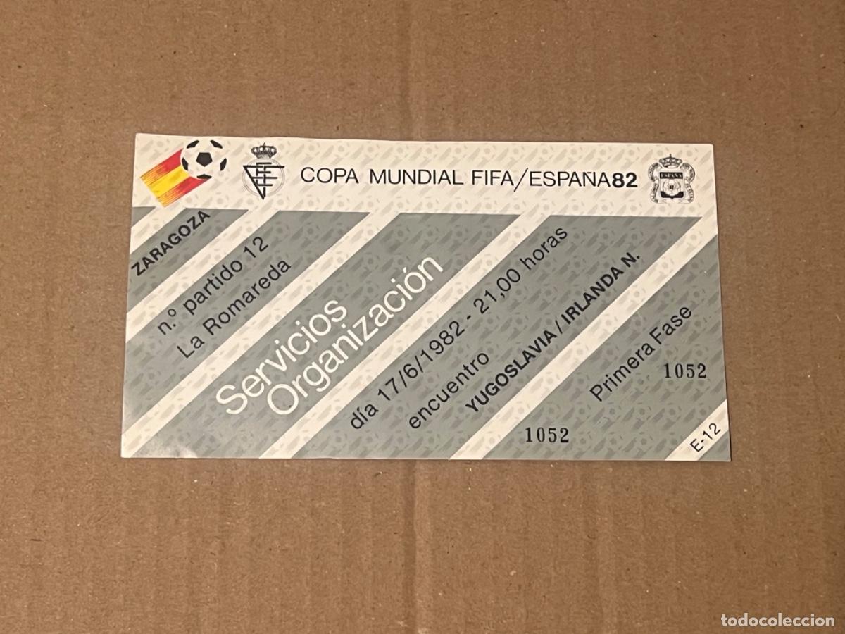 Collezionismo sportivo: entrada Futbol ROMAREDA SELECCI&Oacute;N ESPA&Ntilde;A 82 mundial partido 12 organizaci&oacute;n