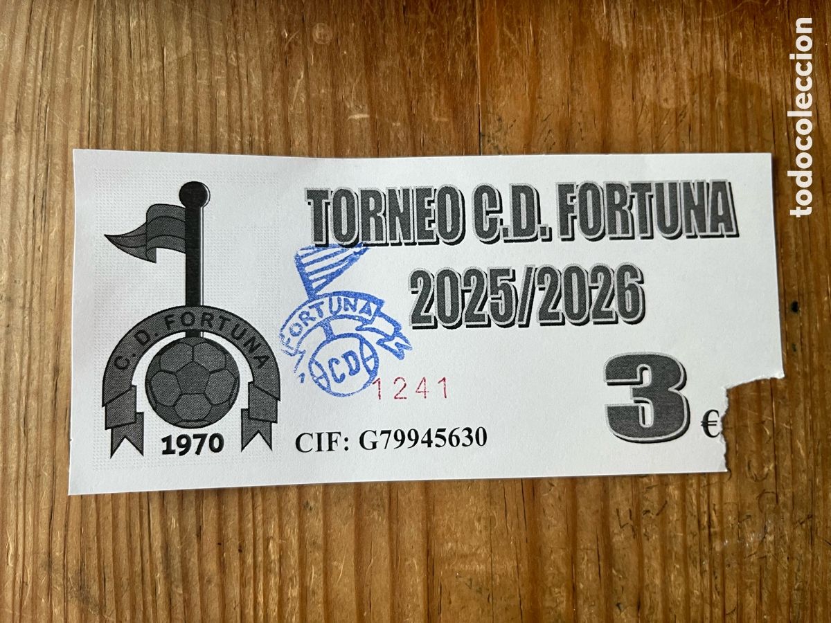 Coleccionismo deportivo: R31923 ENTRADA TICKET TORNEO FUTBOL C.D. FORTUNA MADRID 25 26 2025 2026