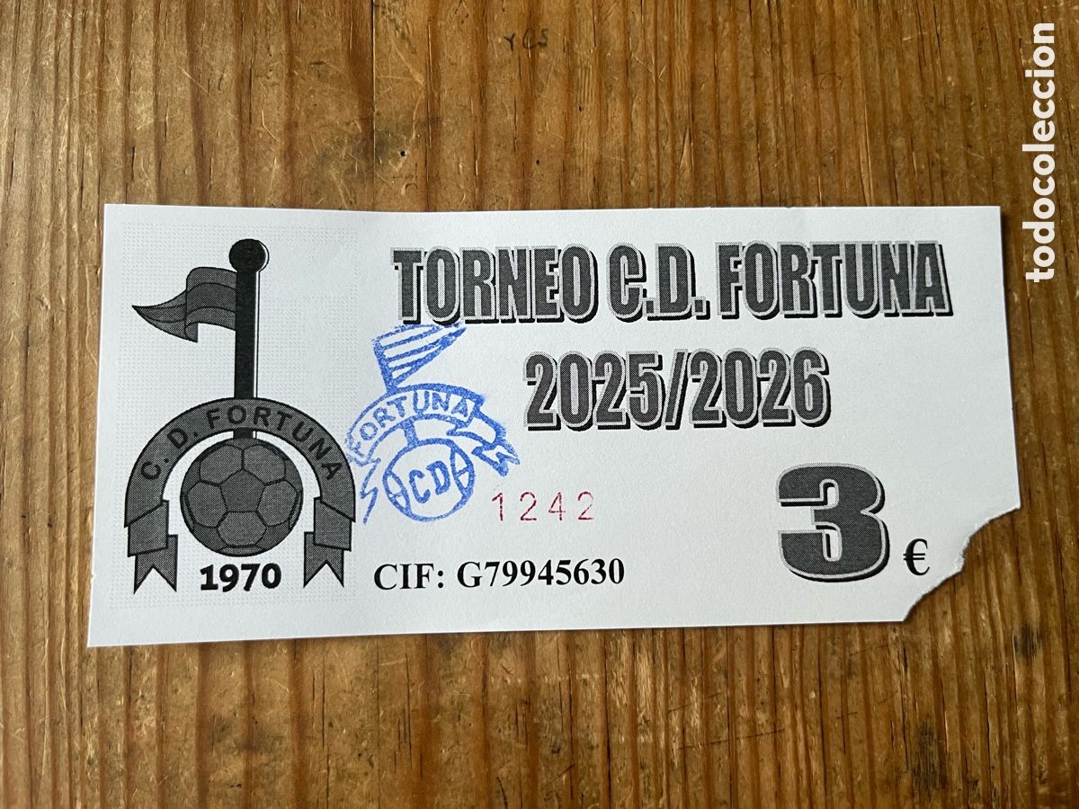 Coleccionismo deportivo: R31924 ENTRADA TICKET TORNEO FUTBOL C.D. FORTUNA MADRID 25 26 2025 2026