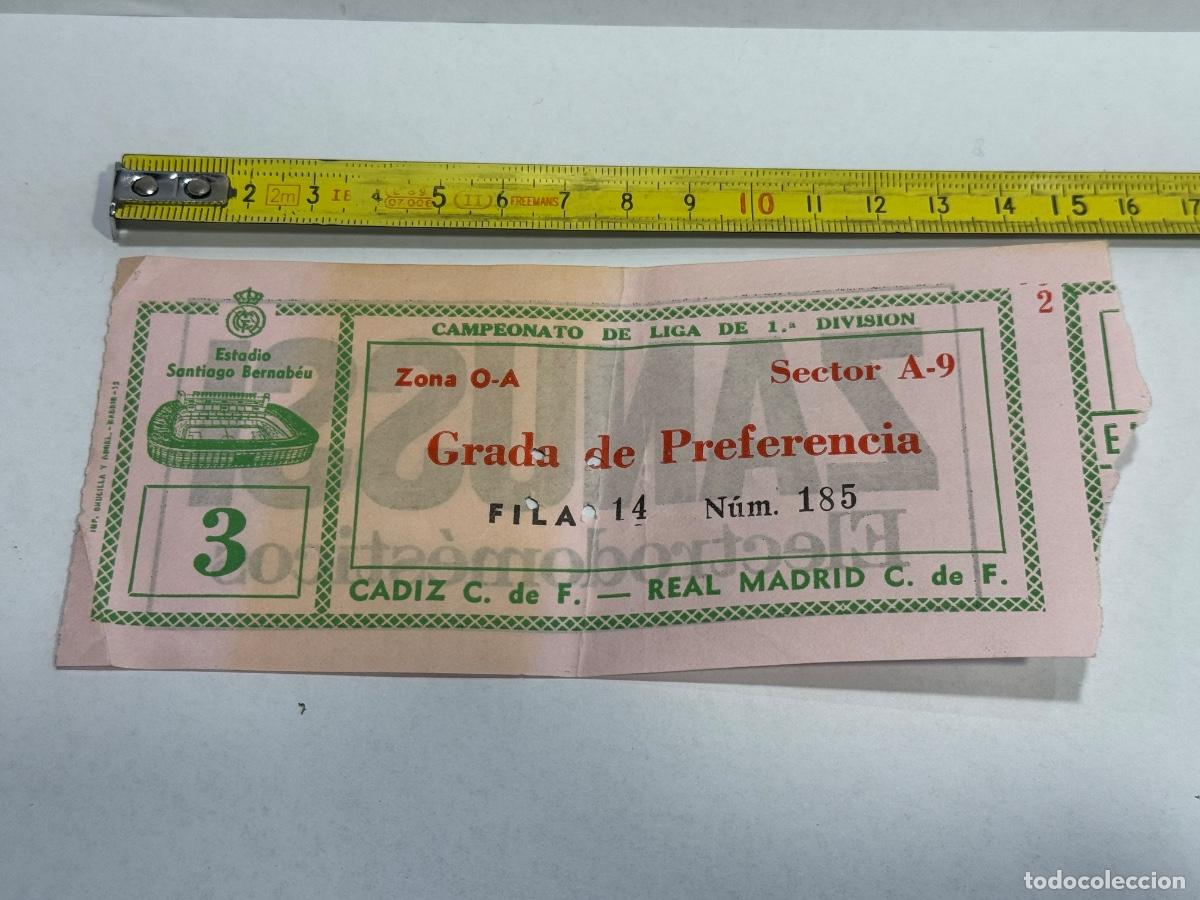 Collezionismo sportivo: ENTRADA SANTIAGO BERNABEU REAL MADRID PUBLICIDAD ZANUSSI / COMPRA MIN&Iacute;MA 5 &euro;