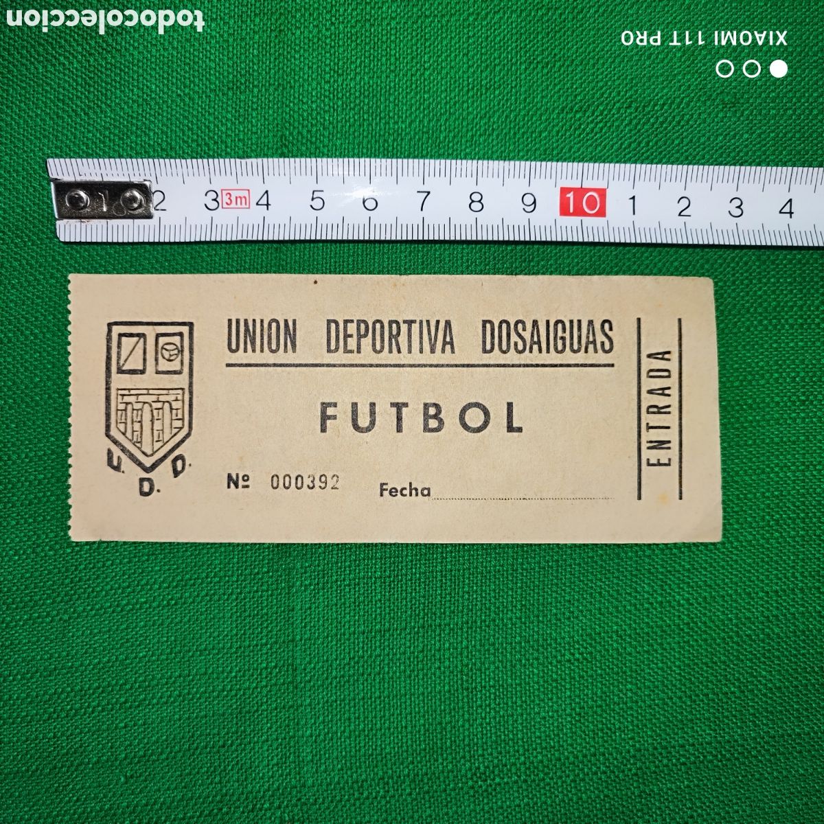Collezionismo sportivo: Entrada de f&uacute;tbol Uni&oacute;n Deportiva Dosaiguas.