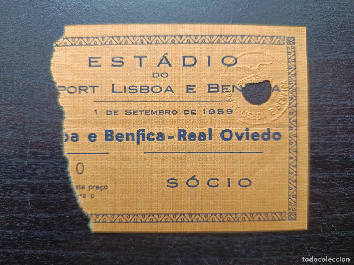 Coleccionismo deportivo: Entrada Muy Rara Benfica v Real Oviedo 1959 Amistoso