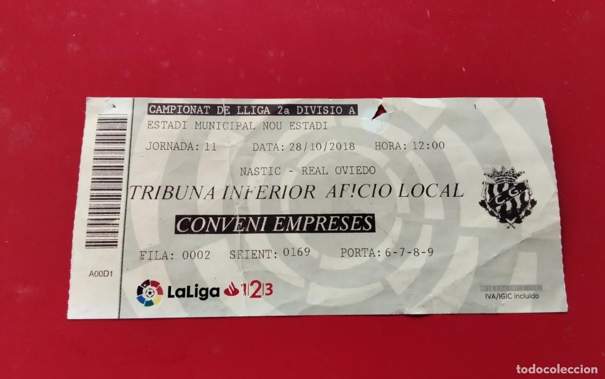 Coleccionismo deportivo: NASTIC C.F. NASTIC-OVIEDO ENTRADA NOU ESTADI 2&ordf; DIVISION TEMP 2016/17, ENTRADA CONVENIO EMPRESAS