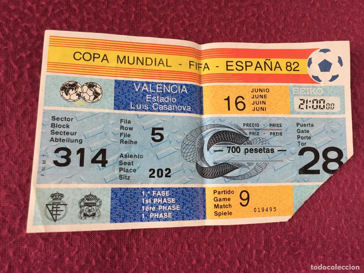 Coleccionismo deportivo: ENTRADA MUNDIAL FUTBOL 82. ESPA&Ntilde;A - HONDURAS. ESTADIO LUIS CASANOVA. 16 DE JUNIO. Valencia, 1982