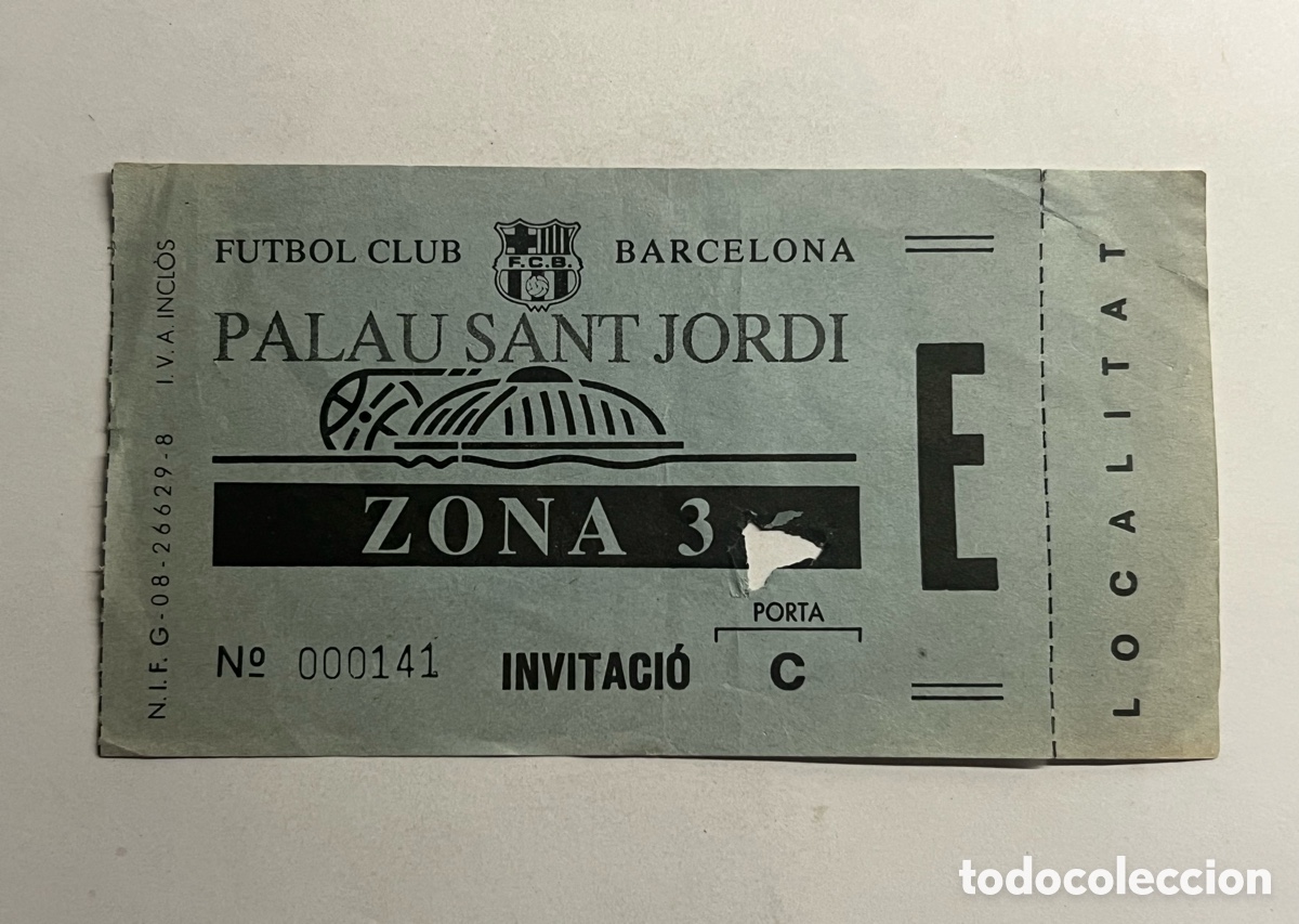 Coleccionismo deportivo: ENTRADA BASKET BALONCESTO. BARCELONA PALAU SANT JORDI. Invitacio (h.1990?)