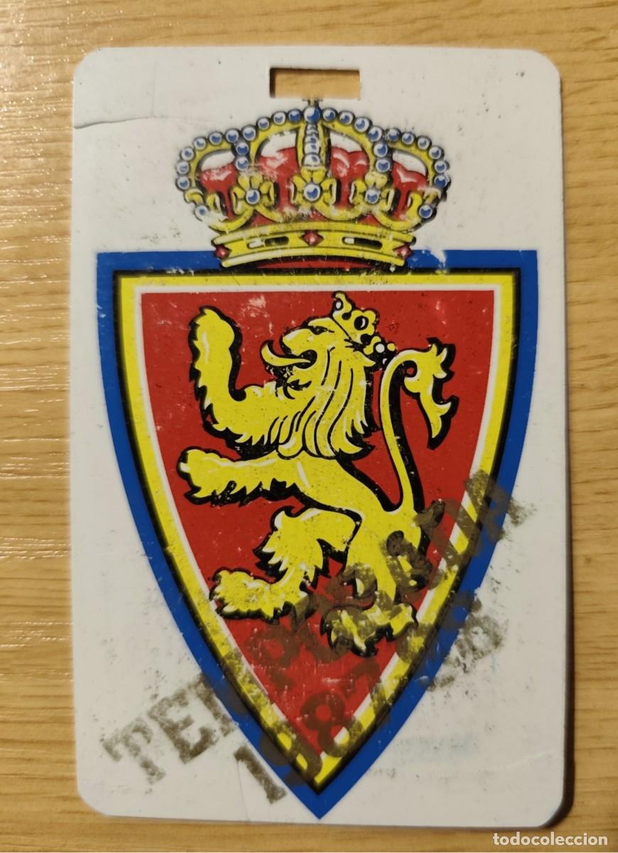 Coleccionismo deportivo: PASE PRENSA ACREDITACION REAL ZARAGOZA LA ROMAREDA TEMPORADA 1987-88