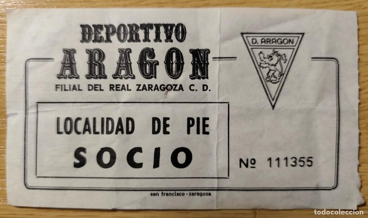 Coleccionismo deportivo: ENTRADA FUTBOL TICKET FOOTBALL DEPORTIVO ARAGON FILIAL REAL ZARAGOZA LA ROMAREDA