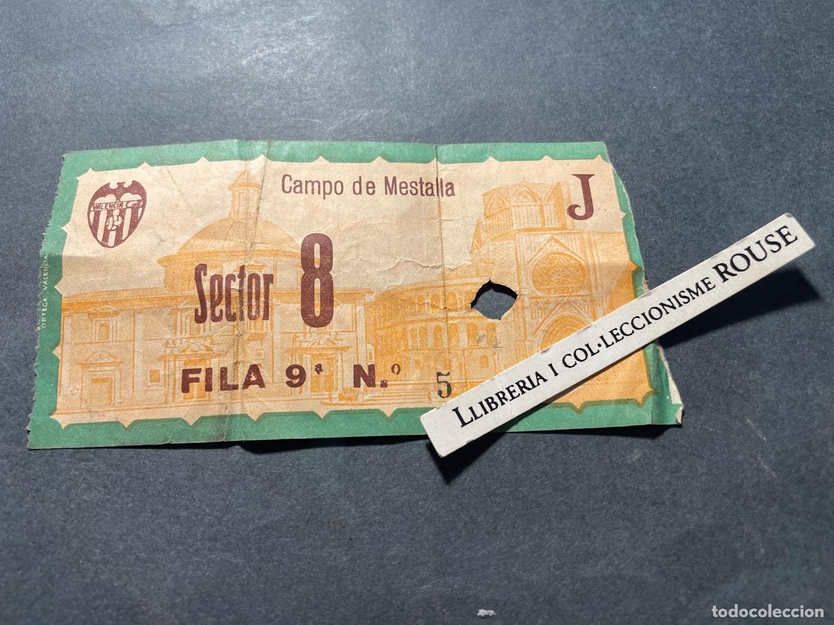 Coleccionismo deportivo: FUTBOL - ANTIGUA ENTRADA A&Ntilde;OS 50/60 VALENCIA C.F. CAMPO DE MESTALLA - SECTOR 8 FILA 9&ordf; N&ordm; 5 - J