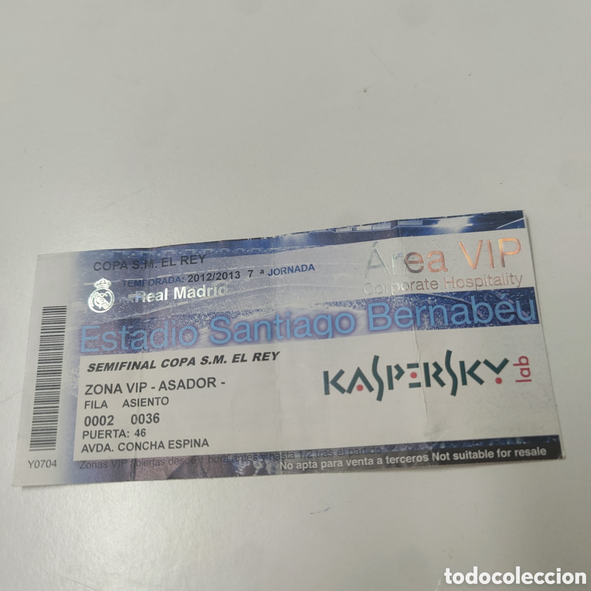 Coleccionismo deportivo: ENTRADA FUTBOL MADRID BARCELONA COPA REY 12 13. SEMIFINAL. RESULTADO 4 2.