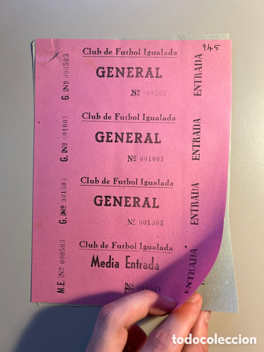 Coleccionismo deportivo: 20 entrades Club de Futbol Igualada &ndash; General , Pista, Palco , Tribuna