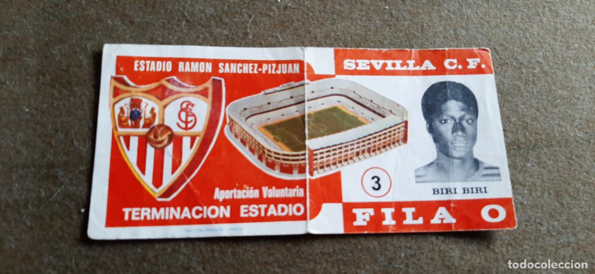 Coleccionismo deportivo: ENTRADA FILA 0 - SEVILLA C.F. - BIRI BIRI N&ordm; 3 - PRO TERMINACION DEL ESTADIO