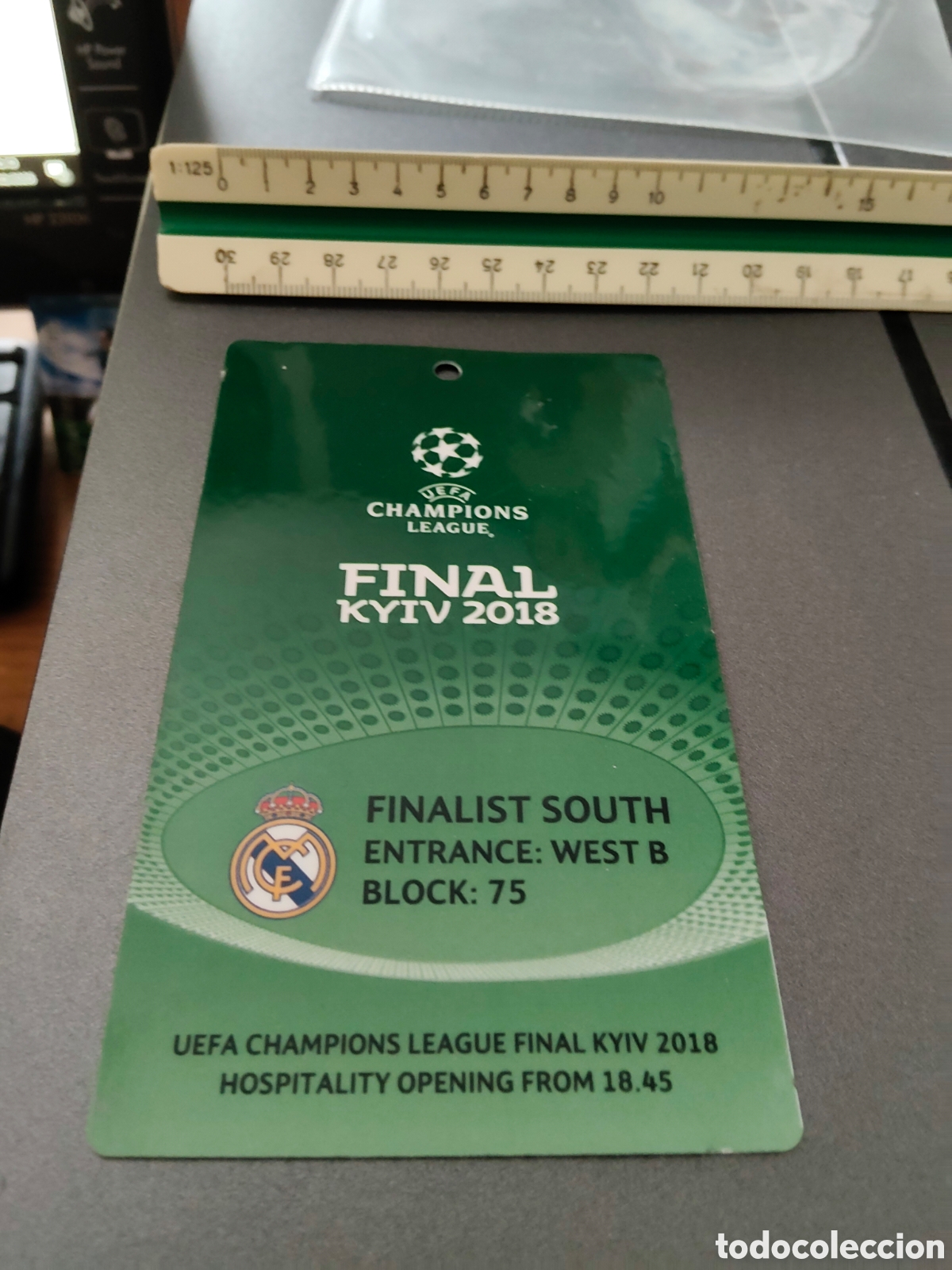 Coleccionismo deportivo: Ticket entrada VIP a partido final Champions league futbol a&ntilde;o 2018 Real Madrid Liverpool