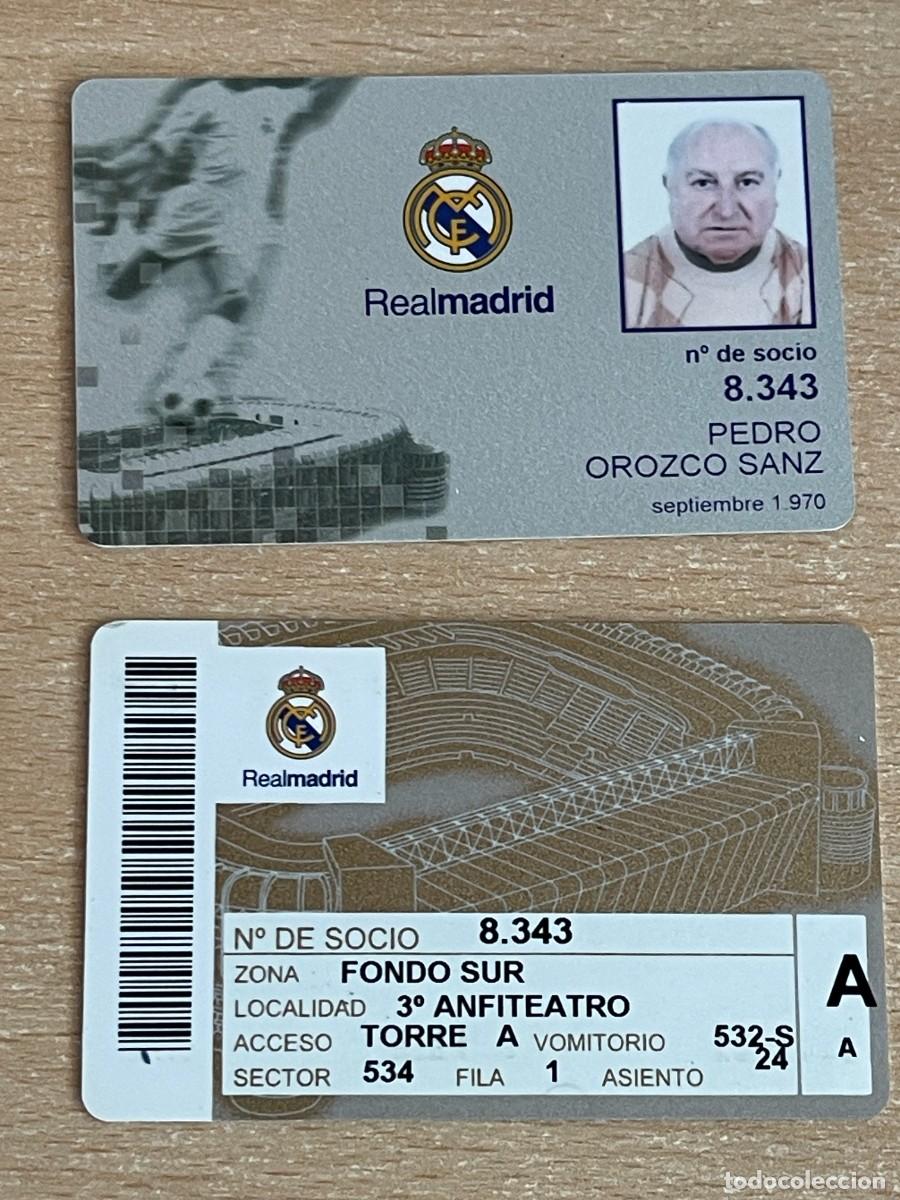 Coleccionismo deportivo: 1-REAL MADRID antiguo Carnet de Socio + Abono Fondo Sur Torre A a&ntilde;os 90 RM Estadio Santiago Bernab&eacute;u
