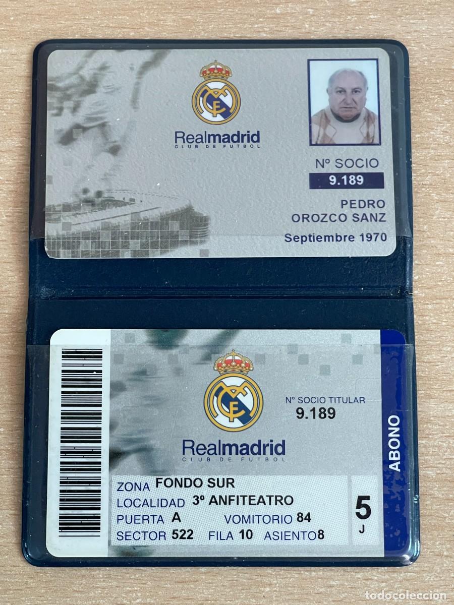Coleccionismo deportivo: 2-REAL MADRID antiguo Carnet de Socio + Abono Fondo Sur Puerta A a&ntilde;os90 RM Estadio Santiago Bernab&eacute;u