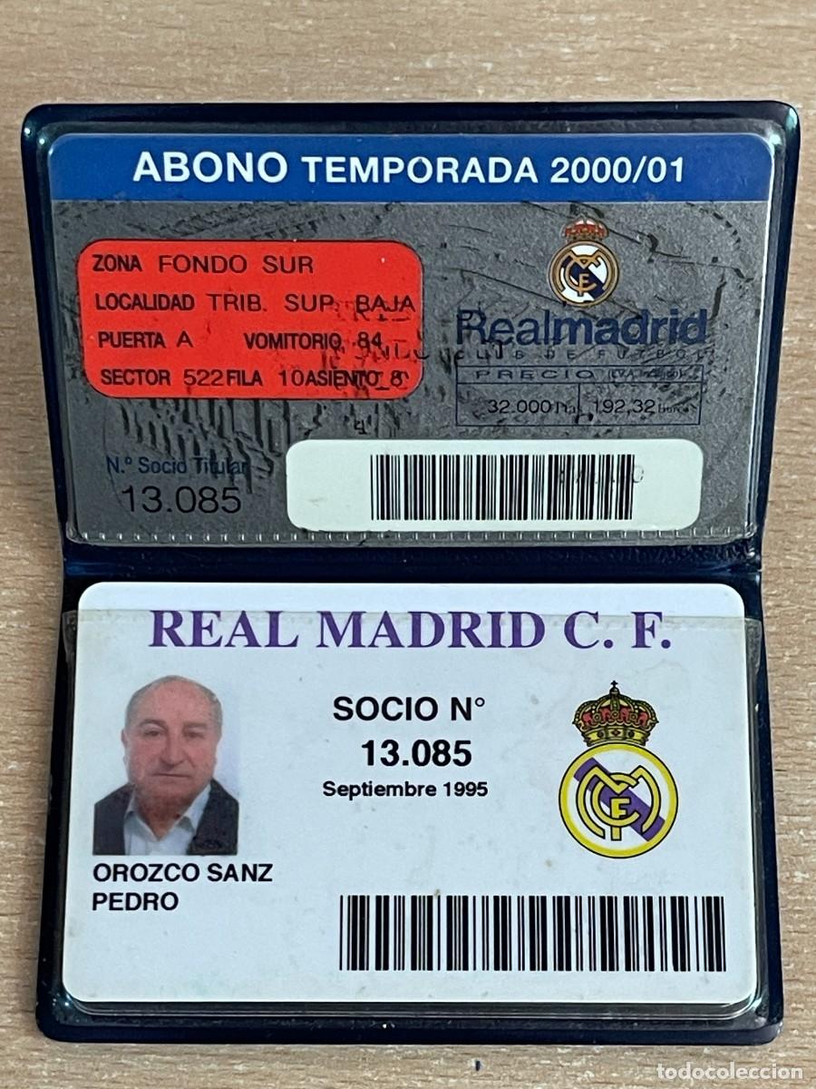 Coleccionismo deportivo: 3- REAL MADRID antiguo Carnet de Socio 1995 + 2 Abonos Fondo Sur 2000/01 y 1999-2000 RM Bernab&eacute;u