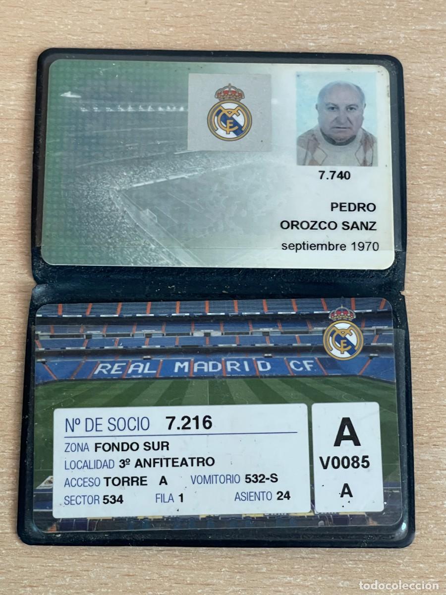 Coleccionismo deportivo: 4-REAL MADRID antiguo Carnet de Socio + Abono Fondo Sur Torre A a&ntilde;os 90 RM Estadio Santiago Bernab&eacute;u